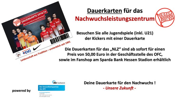 Dauerkarte bis U21 für die Saison 2014/2015